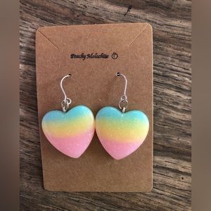 Handmade heart earrings